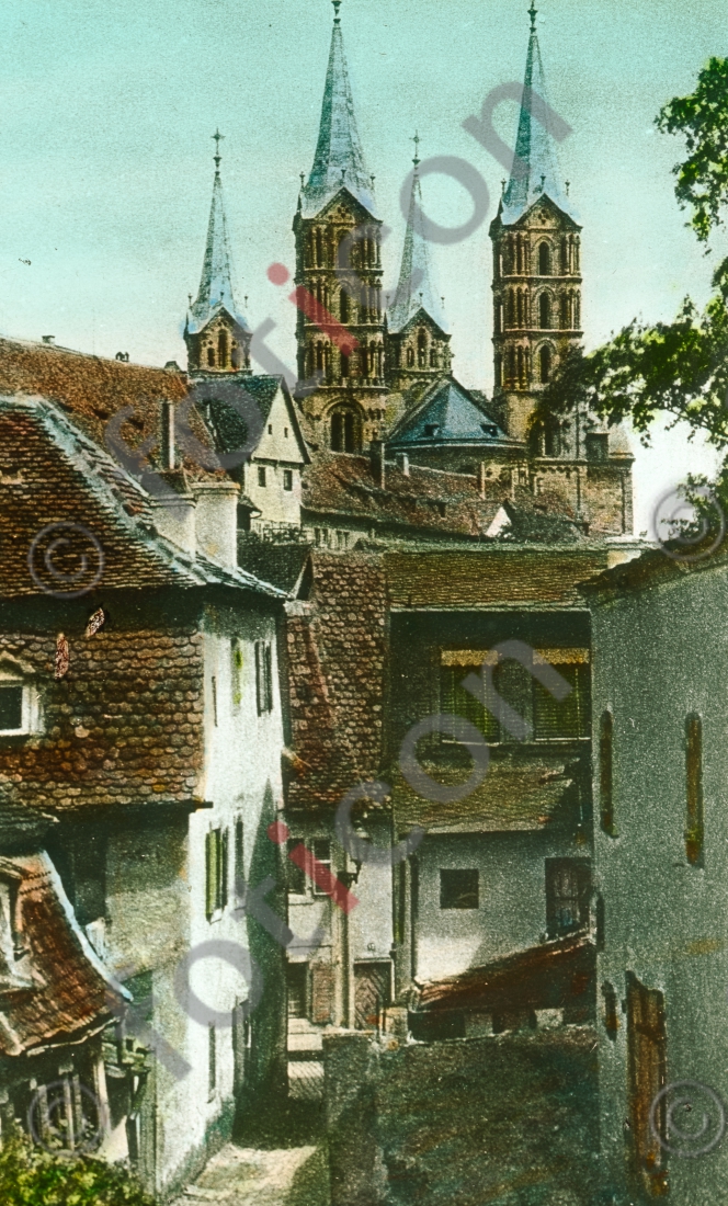 Gasse in Bamberg - Foto foticon-simon-162-011.jpg | foticon.de - Bilddatenbank für Motive aus Geschichte und Kultur